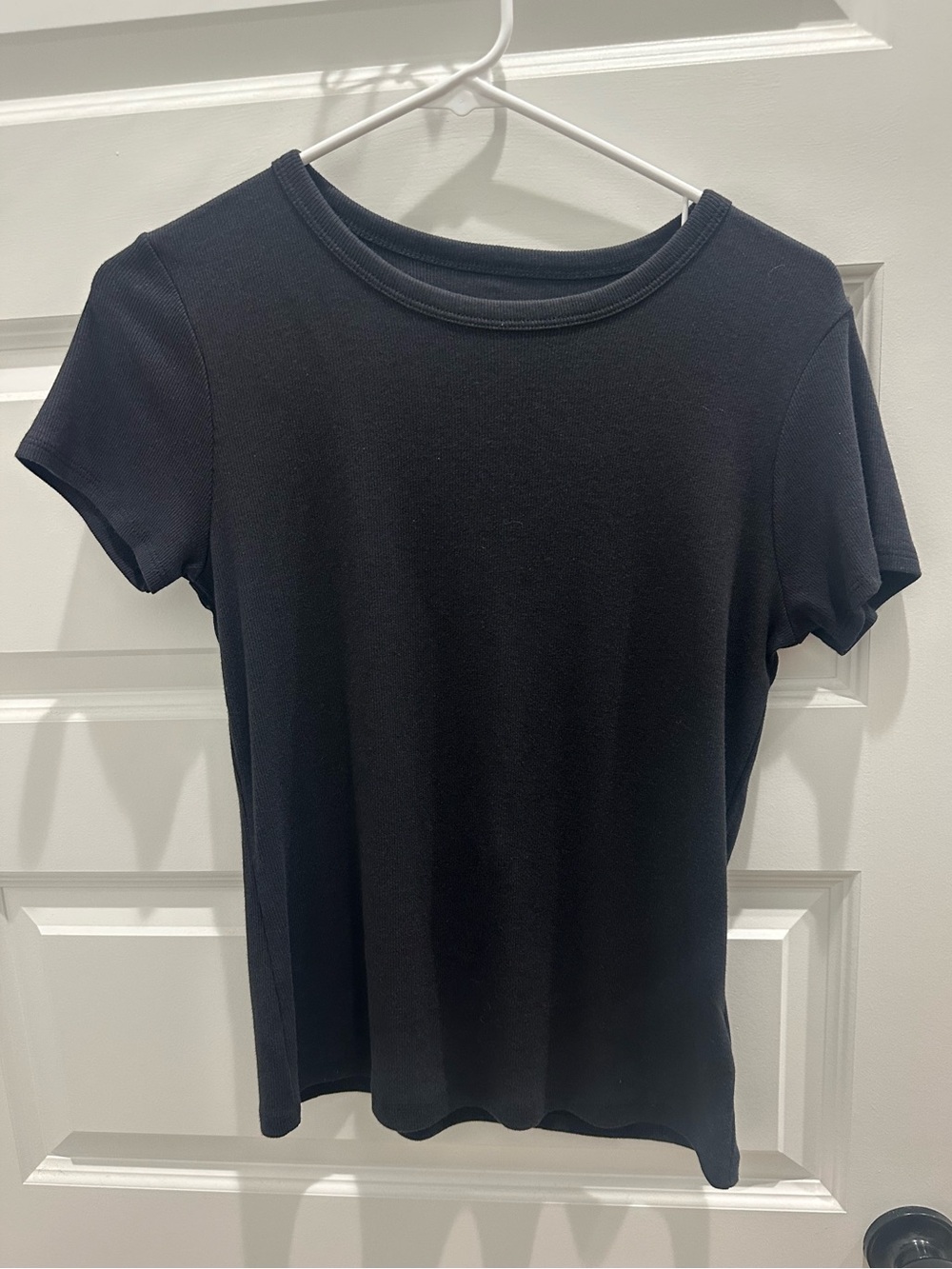 NEW! WILT Black Ribbed Baby Tee - Size M